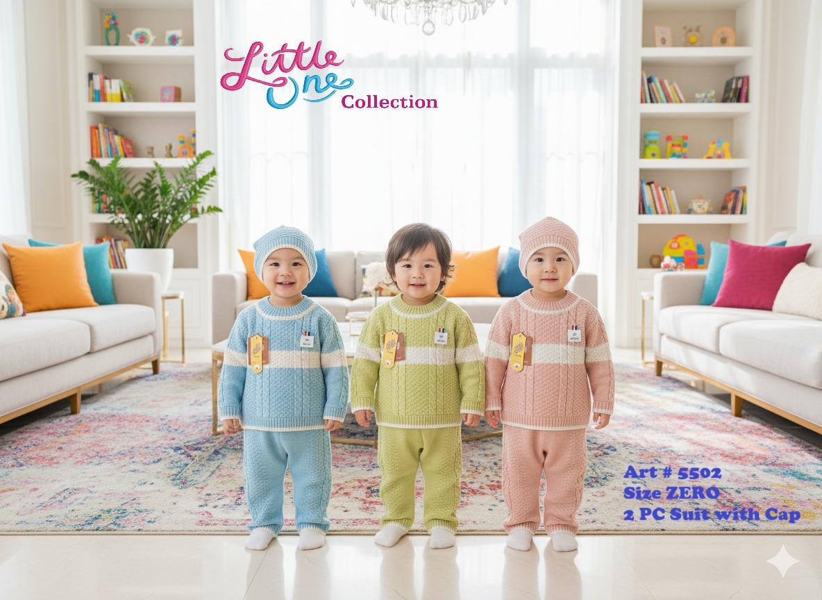 Woolen 2PC Suit With Cap