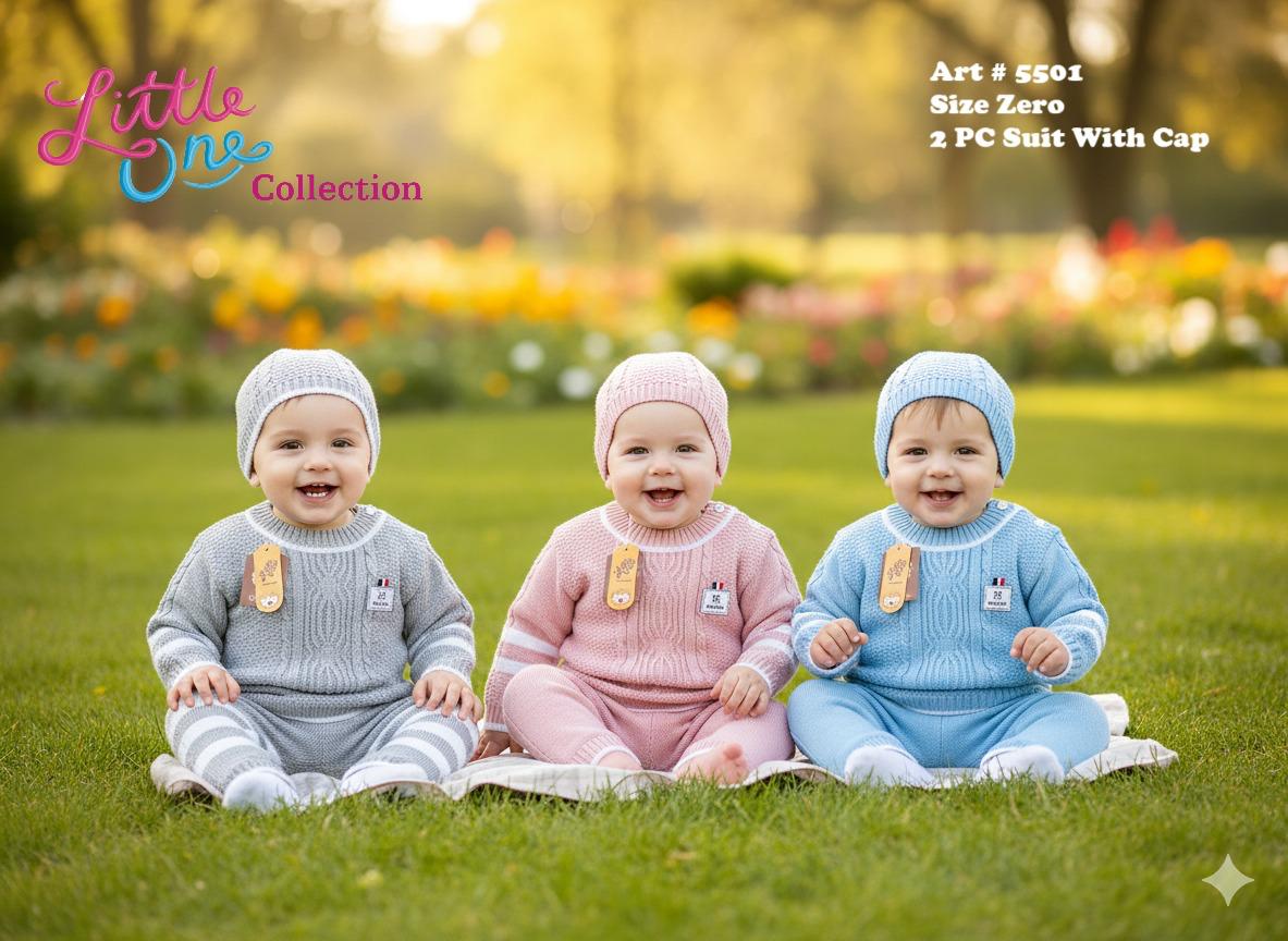 Woolen 2 PC Suit With Cap (Zero Size)