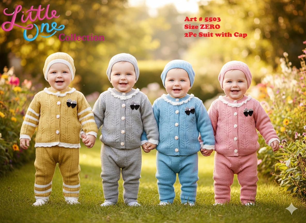 Woolen 2PC Suit With Cap