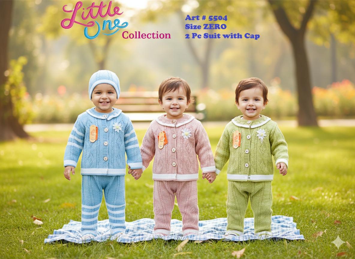 Woolen 2PC Suit With Cap